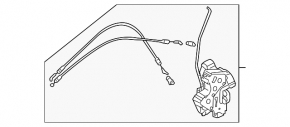 Subaru B10 Tribeca front right door lock with actuator