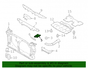 Hood Lock Bracket Right Infiniti Q50 14-20