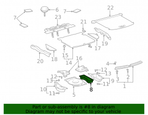 Lexus RX300 98-03 trunk tray