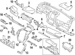 Driver's knee pad for Subaru Forester 25-26