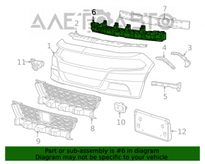 Dodge Charger 15-23 front bumper absorber