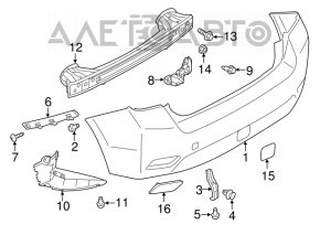 Rear bumper reflector left Subaru Impreza 5d 17-