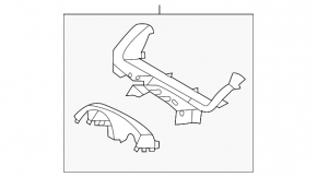 Hyundai Tucson 2020-2026 4.2" 1.6T HEV Instrument Cluster Trim, with Steering Column Frame, Black with Chrome, Scratched