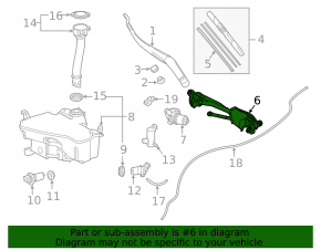 Lexus IS 14-24 windshield wiper linkage with motor