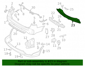 Rear bumper reinforcement Kia Sorento 14-15 rest USA