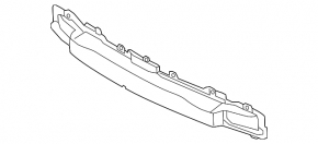 Rear bumper reinforcement for Hyundai Elantra UD 14-16, reinforced plastic