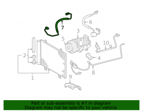 Lexus GS300 GS350 06-09 Air Conditioning Compressor-Condenser Hose