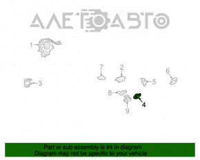 Airbag Sensor Door Left Lexus RX350 RX450h 10-15