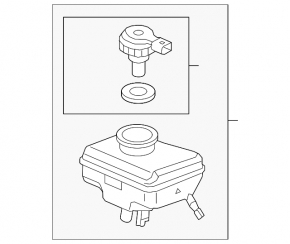 Master cylinder reservoir Audi A6 C7 12-18