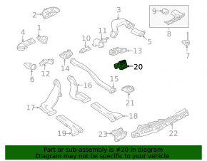 Air duct deflector center console Audi A4 B9 17-