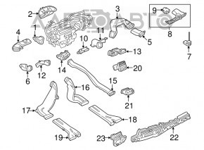 Air duct deflector center console Audi A4 B9 17-