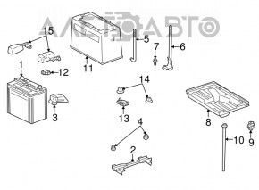 Terminal negative battery Lexus RX350 10-15