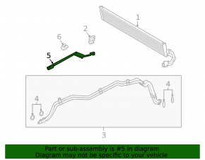 Bracket for cooler pipe, automatic transmission Porsche Panamera 10-16