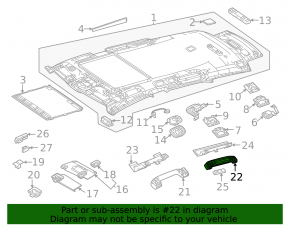 Ceiling handle rear left Mercedes W167 GLE 350 450 22-23 beige, broken ceiling light mounts