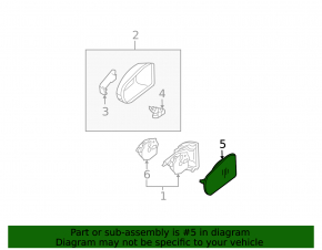 Left mirror element for Mercedes W211 E350