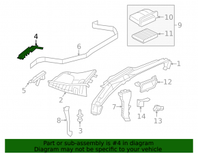 Right bonnet seal Mercedes W213 E 17-23 on wiper grille