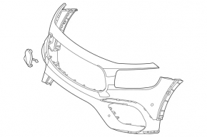 Front bumper bare Mercedes X247 GLB 20-23