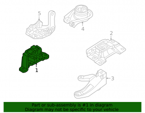 Left engine mount for Mazda 3 2009-2010 2.0
