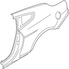 Rear right wing Ford Mustang mk6 15- coupe