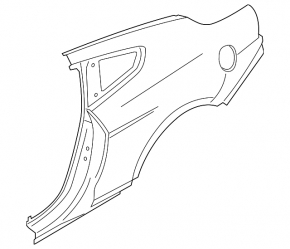 Rear right wing Ford Mustang mk6 15- coupe