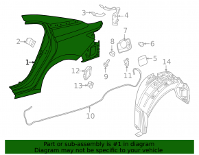 Quarter wing rear right Nissan Sentra 20-24