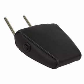 Rear left headrest, 2nd row, Ford Ecosport 18-19, black leather with orange stitching