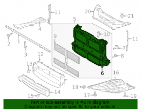 TV radiator panel bare Ford Escape MK4 20-22 without blinds