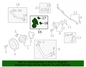 Cooling system valve Porsche Cayenne 19-26 2.9, 3.0