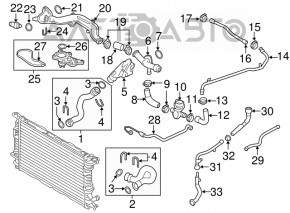 Cooling system flange for Audi Q7 16-19 3.0T