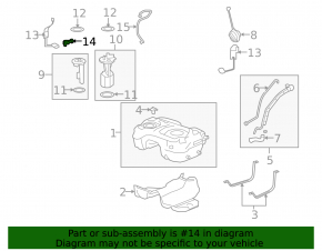 Chevrolet Camaro 16-22 Fuel Evaporative Purge Sensor with Tubes