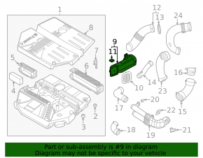 Air duct from the air filter housing, right BMW X3 G01 20-24 M