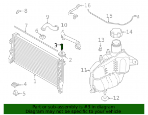Radiator bracket upper left BMW X1 F48 16-22 B46 finger
