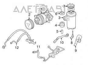 High pressure hose power steering BMW X5 E70 07-13 3.0