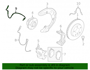 Front left ABS sensor for BMW X1 F48 19-22