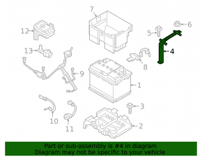 Battery mount Hyundai Elantra AD 17-20 lower