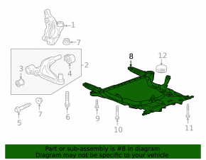 Front subframe Chevrolet Cruze 16-
