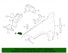 Upper front right wing bracket BMW X5 G05 19-23