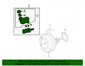 Lexus ES350 07-12 Brake Master Cylinder with Reservoir
