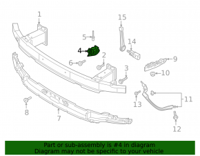 Front bumper reinforcement bracket left Audi A6 C8 19-