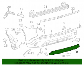 Rear bumper cover for Toyota Corolla Cross 22-26 L, LE, XLE