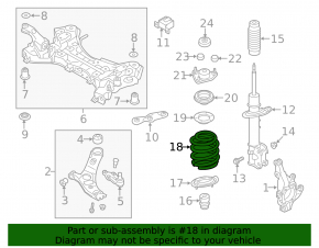 Front right spring Kia Sorento 14-15 3.3