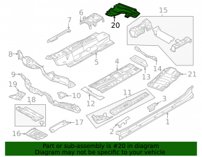 Rear right underbody protection for Audi A3 22-26