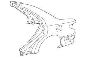 Quarter wing rear left Lexus ES300 ES330 blue
