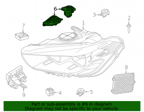 Daytime Running Light Module (DRL), right, BMW X1 F48 20-22 LED