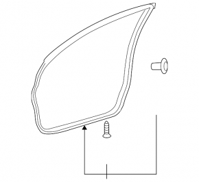 Front right door seal for Lexus GS300 GS350 GS430 GS450h 06-11
