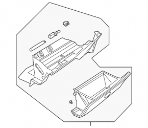 Glove box, glove compartment Nissan Murano z50 03-08 black