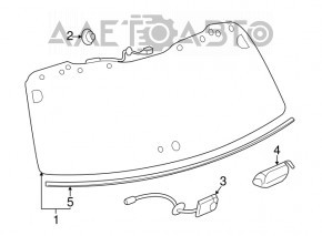 Rear glass of the trunk door Toyota Highlander 08-13 opens