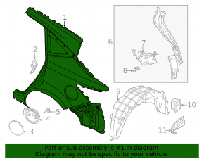 Quarter wing rear left Nissan Murano 25-26
