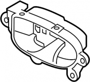 Door handle inner rear right Infiniti Q50 14-