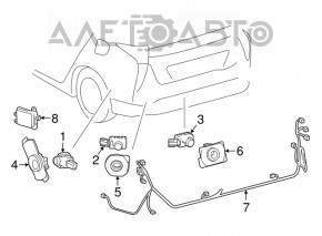 Wiring rear bumper Toyota Prius 50 16-18 without parking sensors